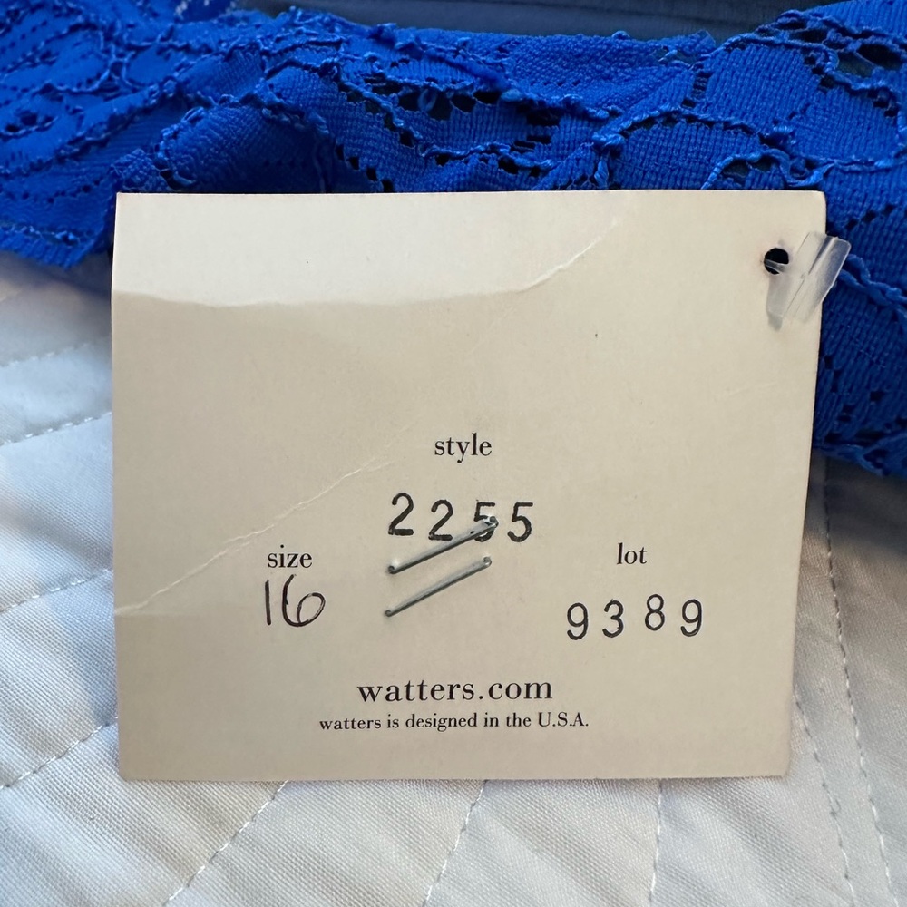 Watters & Watters royal blue dress - Picture 7 of 8